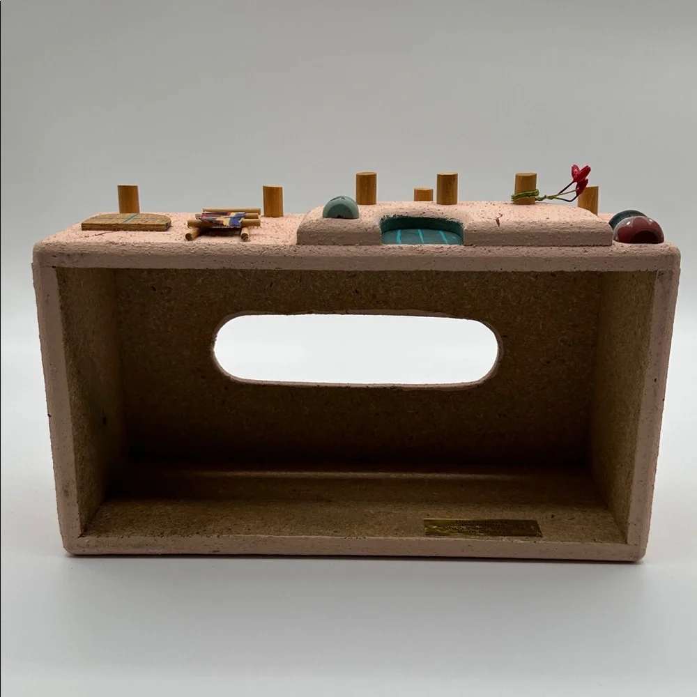 Vintage Southwest style artisan tissue holder